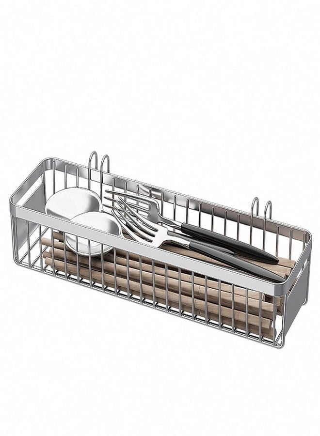 MINGFANITY Dish Racks，304 Stainless Steel Utensil Holder, Utensil Drying Rack, Basket Holder with Hooks, Rust Proof - Image 1